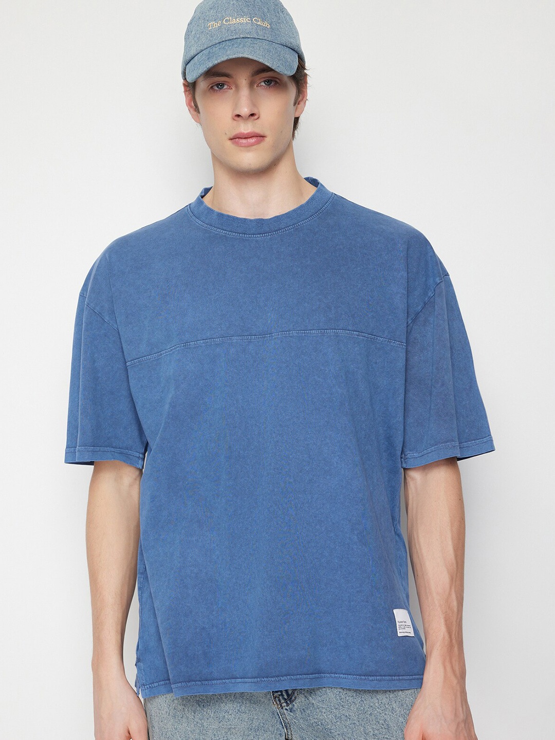 

Trendyol Round Neck Pure Cotton T-shirt, Blue