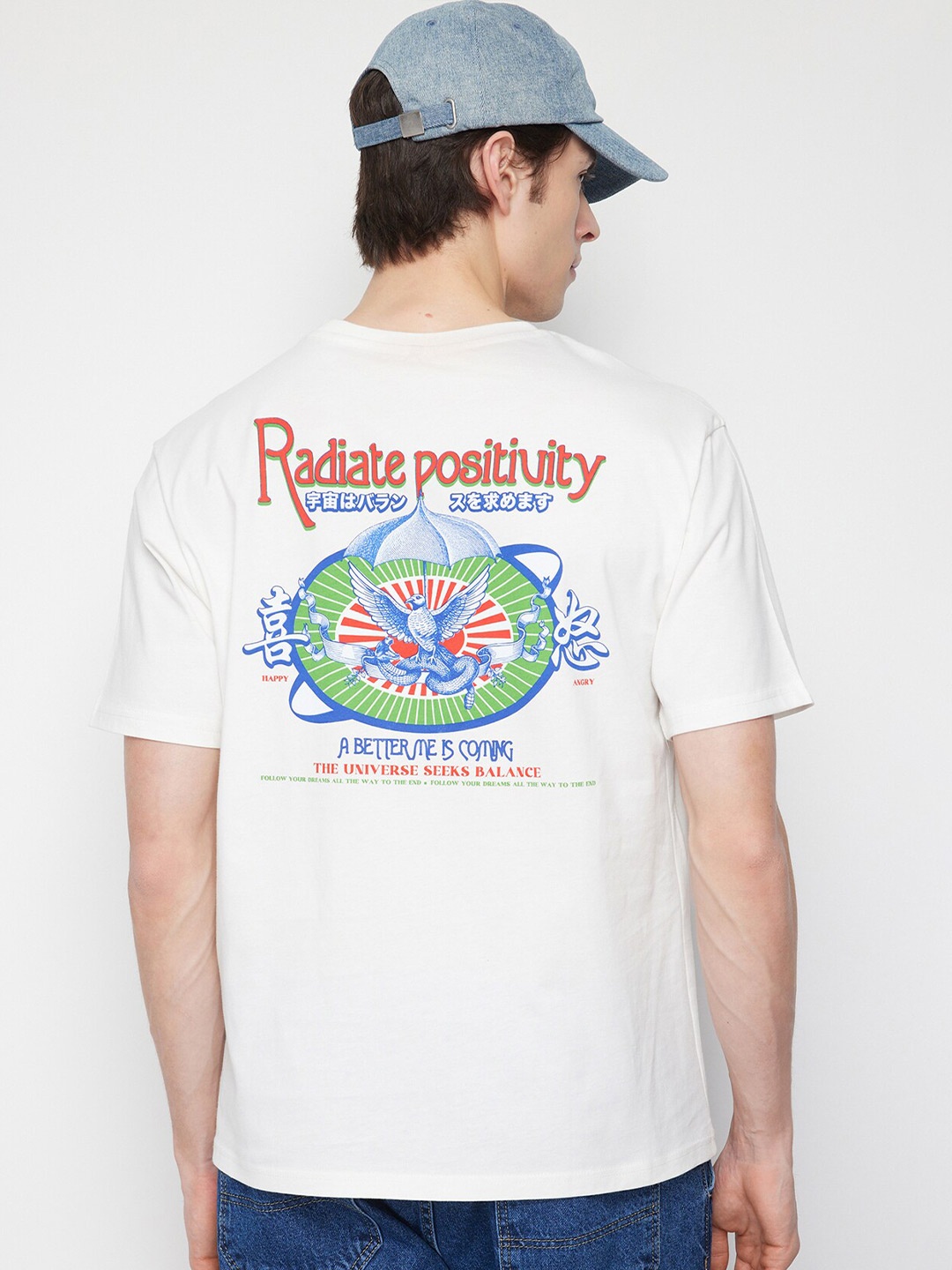 

Trendyol Typography Printed Pure Cotton T-shirt, White