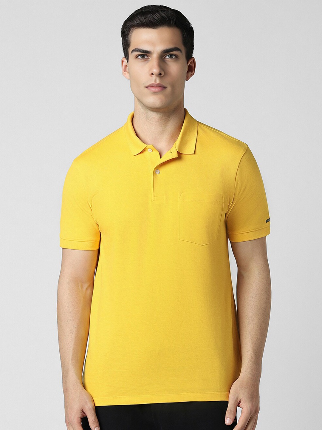 

Van Heusen Flex Polo Collar Pure Cotton T-shirt, Yellow