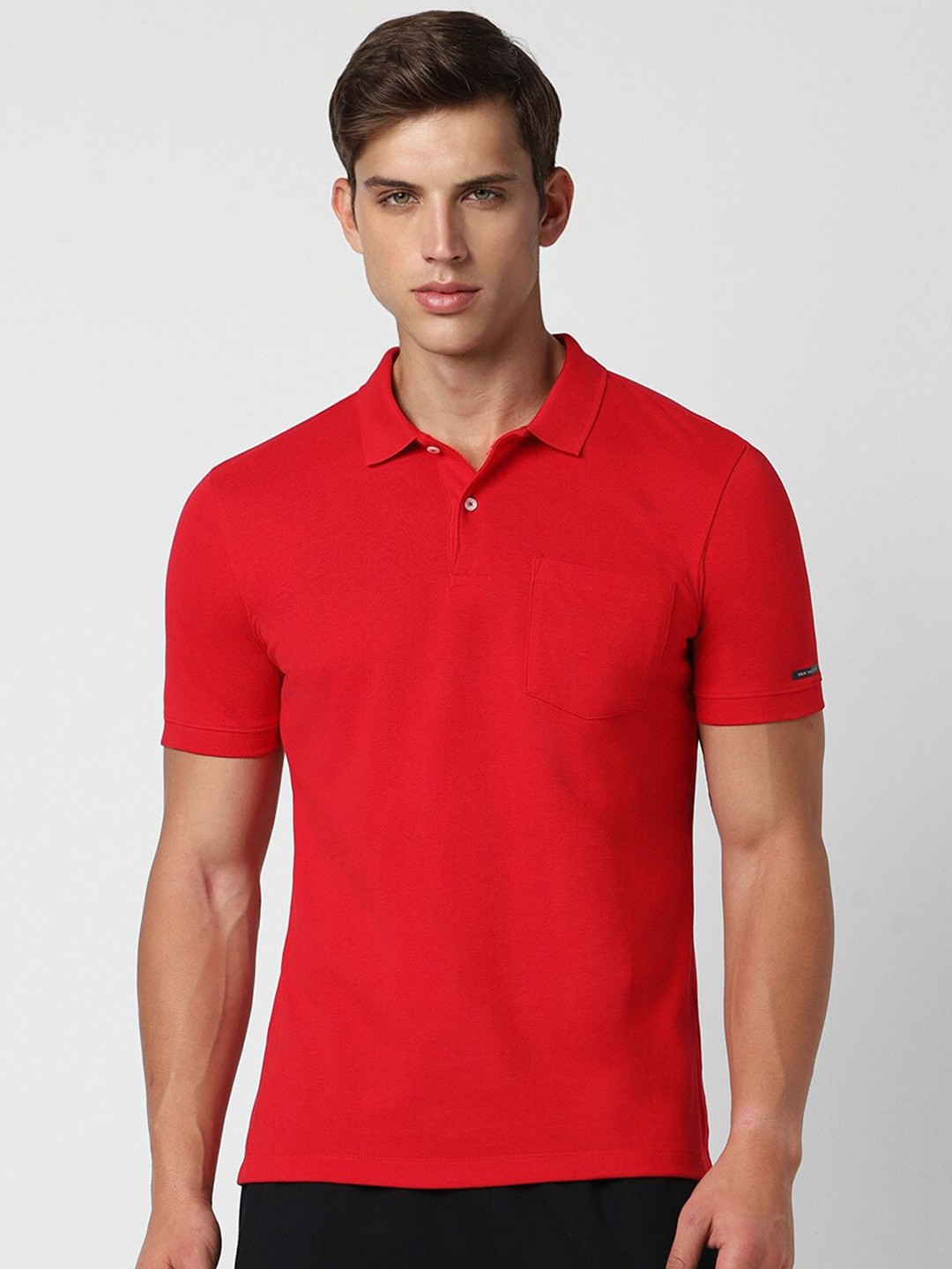 

Van Heusen Flex Polo Collar Pure Cotton T-shirt, Red