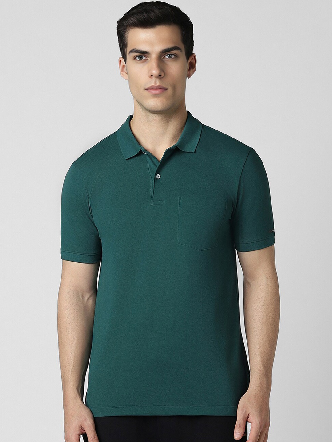 

Van Heusen Flex Polo Collar Pure Cotton T-shirt, Green