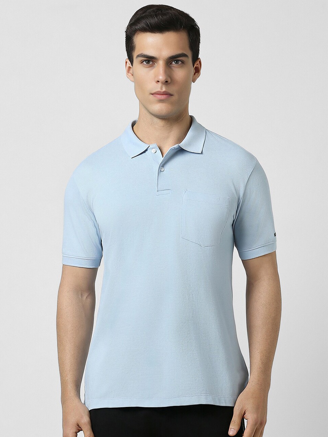 

Van Heusen Flex Polo Collar Pure Cotton T-shirt, Blue