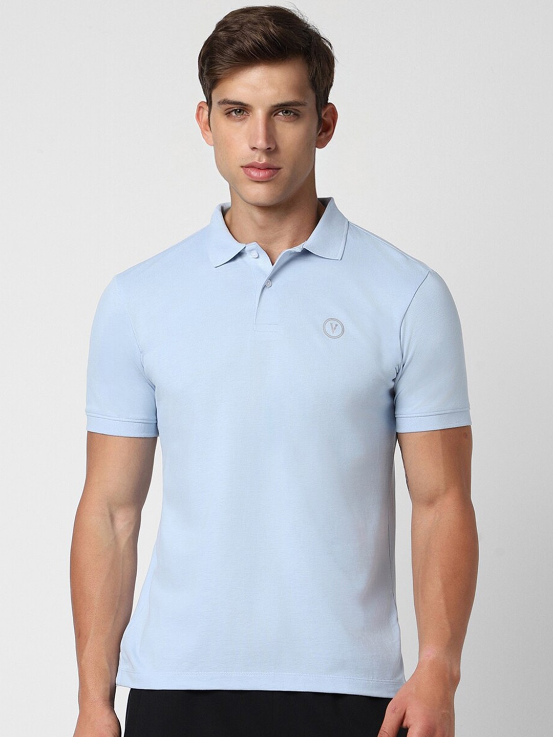 

Van Heusen Flex Pure Cotton Polo Collar T-shirt, Blue