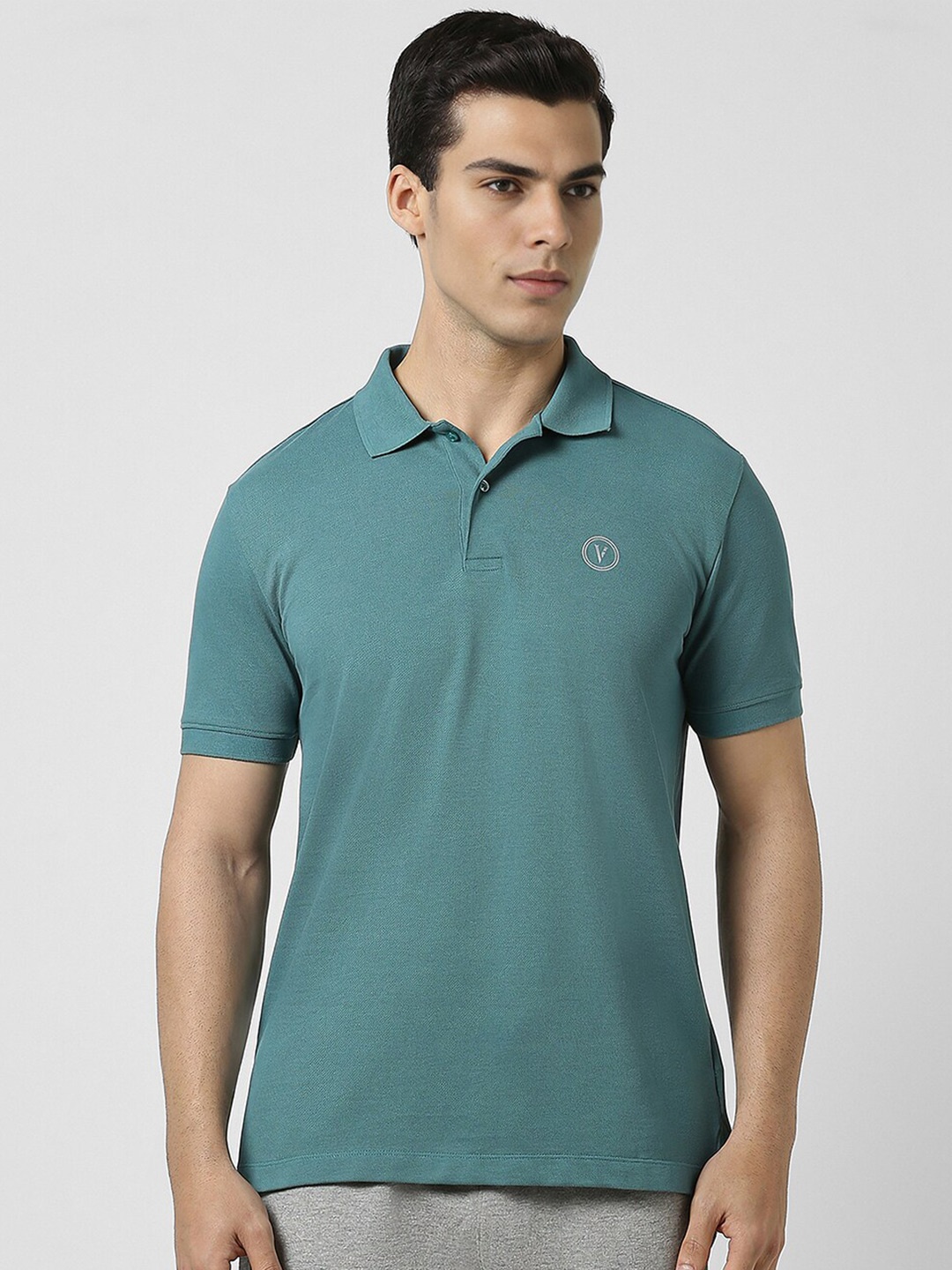 

Van Heusen Flex Polo Collar Pure Cotton Casual T-shirt, Green