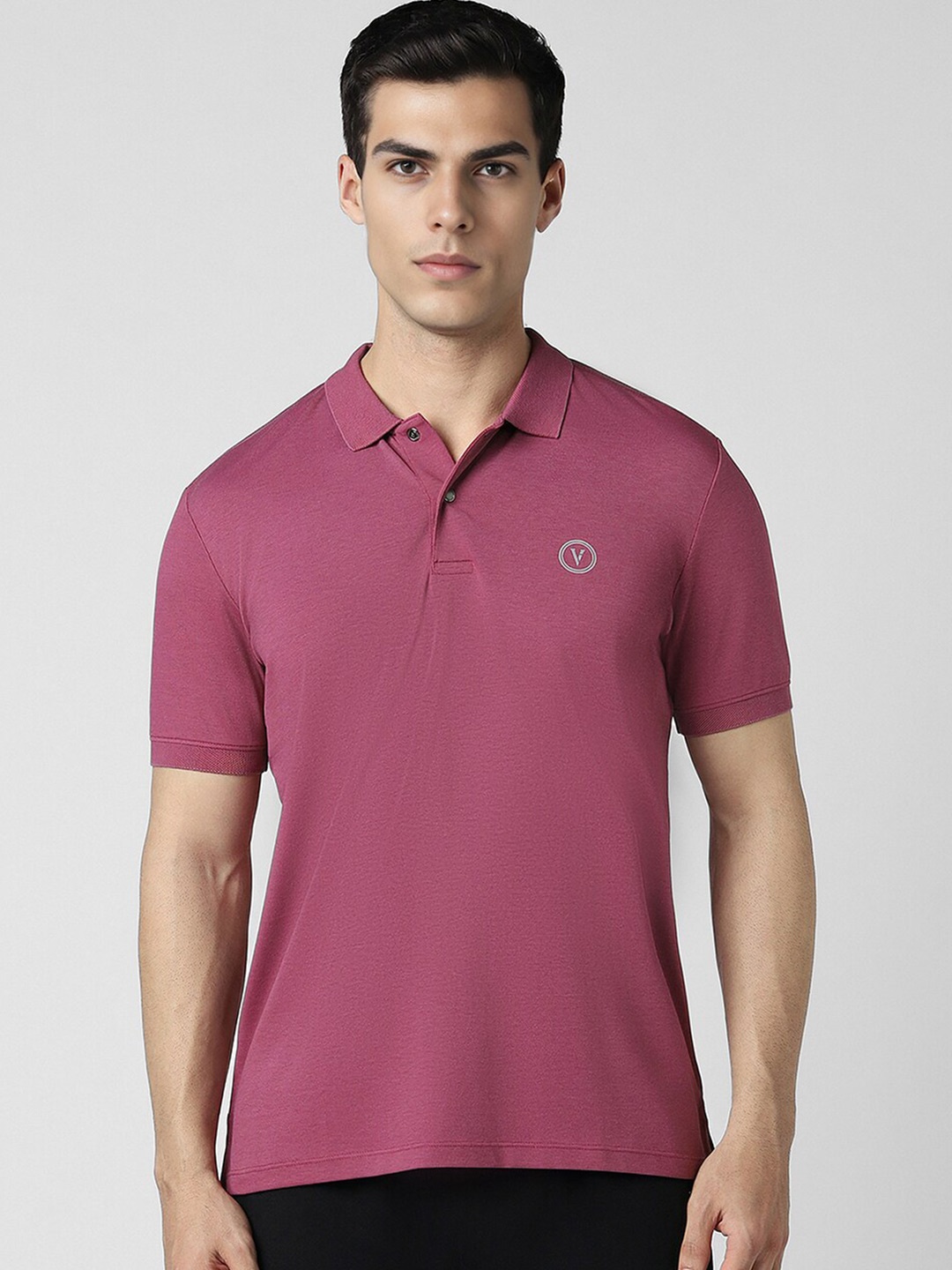 

Van Heusen Flex Polo Collar Casual T-shirt, Mauve