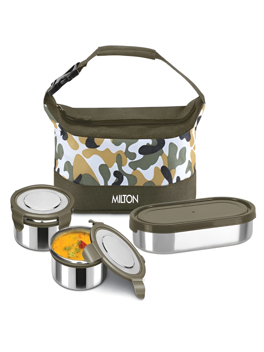 

Milton Green & Grey Stainless Steel Dishwasher Safe Lunch Box