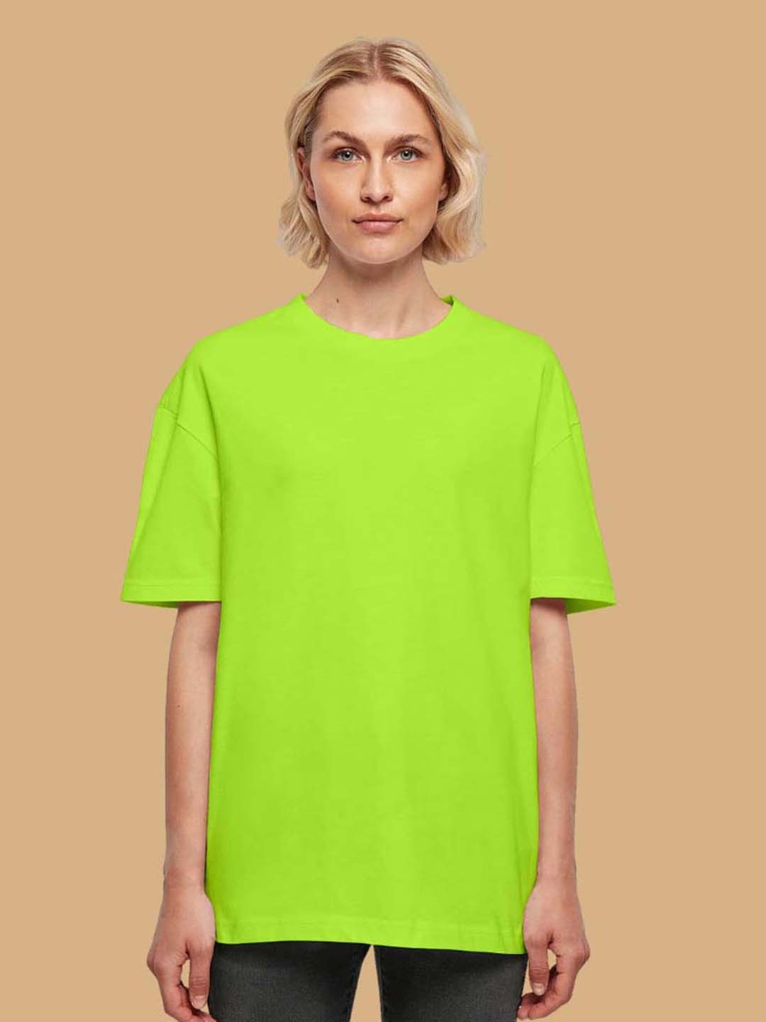 

OFFMINT Women V-Neck T-shirt, Green