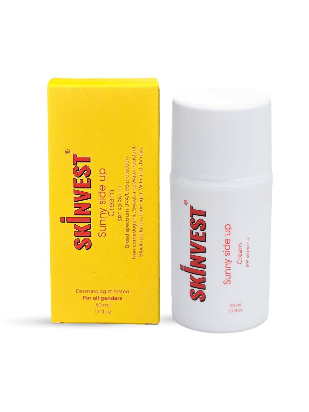 

SKINVEST Sunny Side Up Sunscreen SPF 40 PA++++ 50ml, Multi