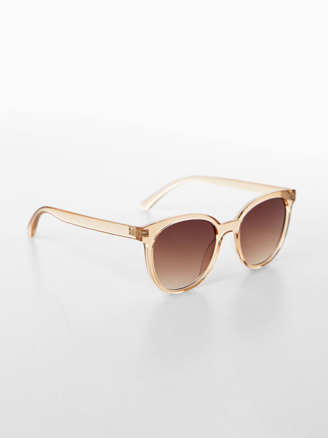 

MANGO Women Round Sunglasses with UV Protected Lens, Brown