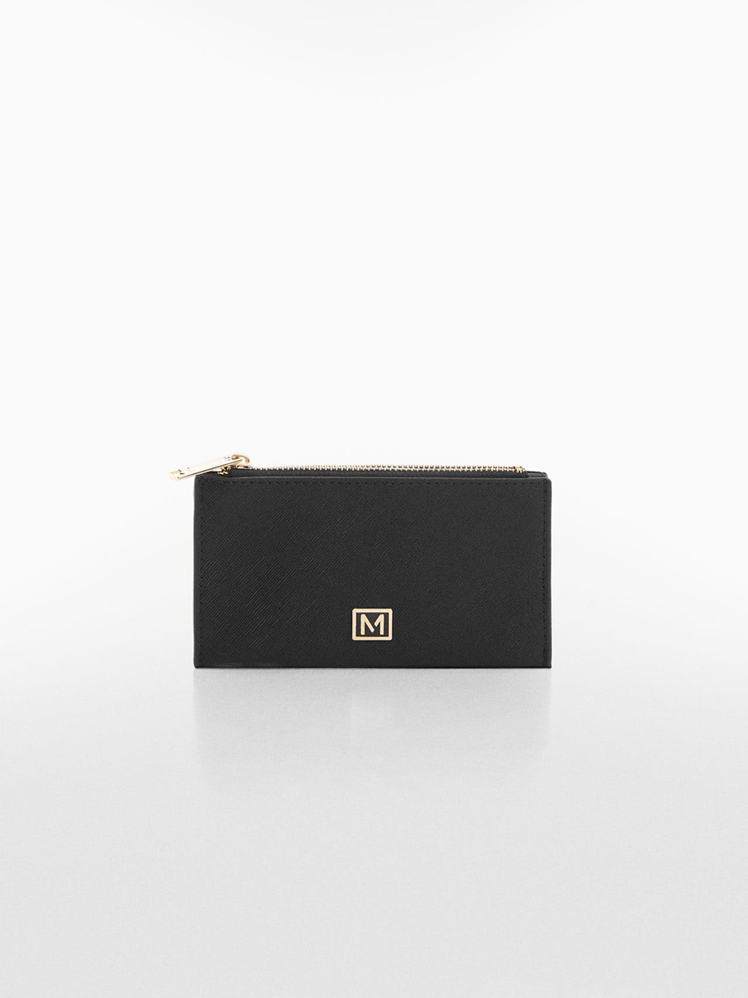 

MANGO Women Zip Around Wallet, Black