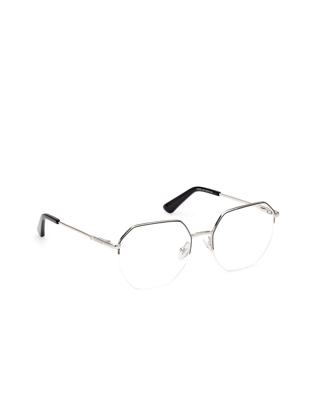 

GUESS Women Half Rim Shield Frames, Silver