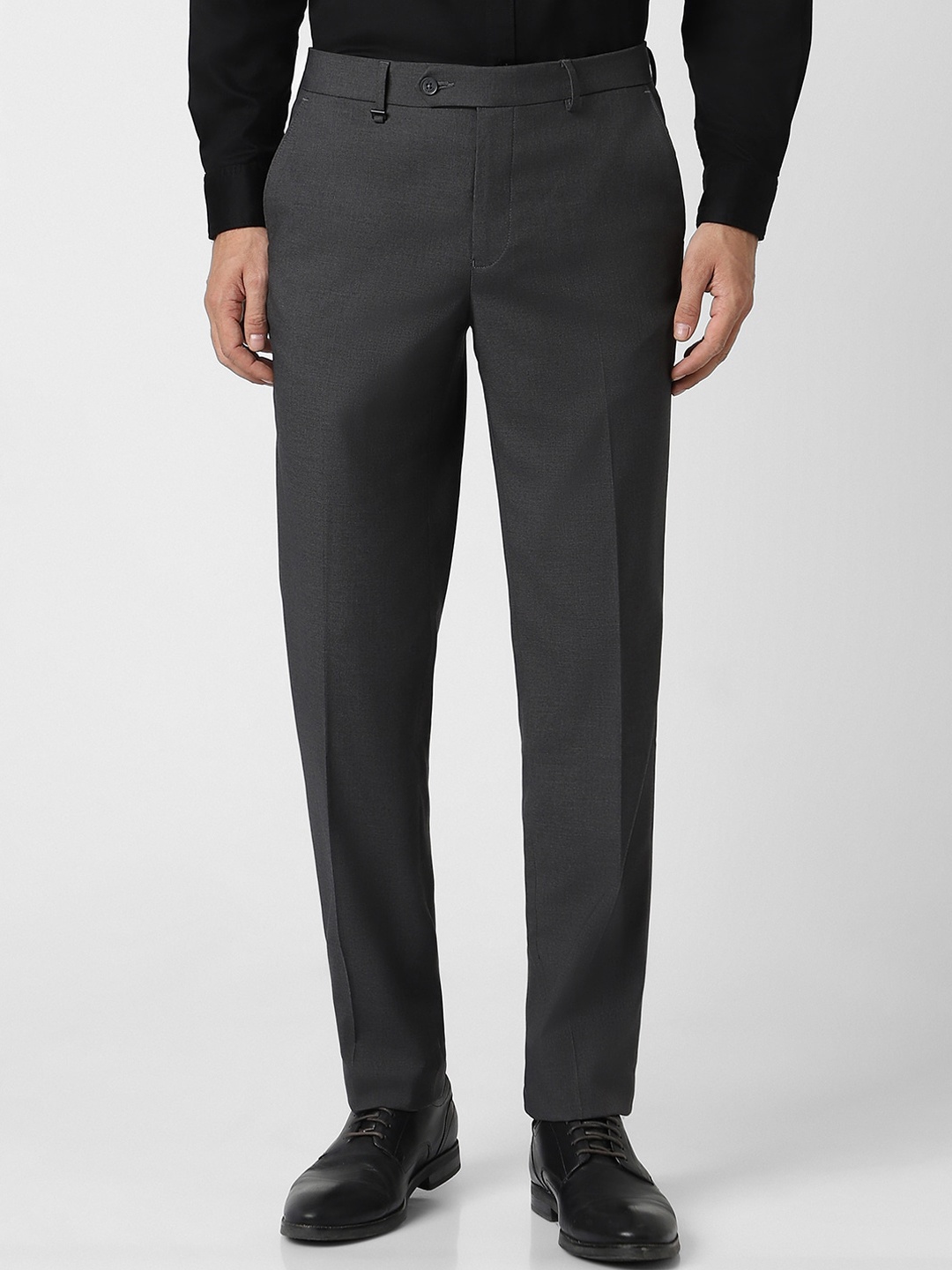 

Van Heusen Men Textured Slim Fit Formal Trouser, Grey