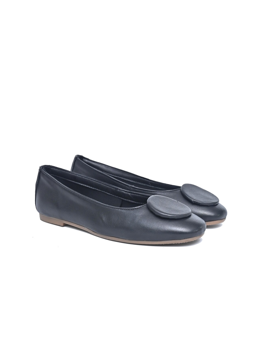 

Alleviater Women Leather Ballerinas Flats, Black