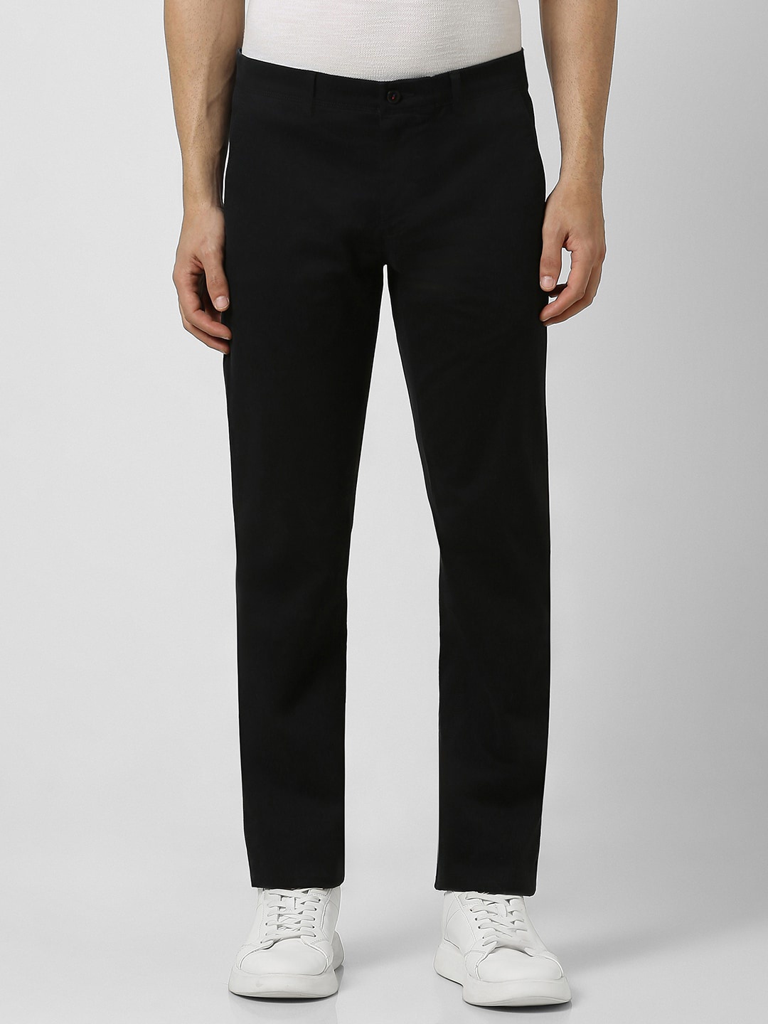 

Van Heusen Sport Men Slim Fit Solid Trousers, Black