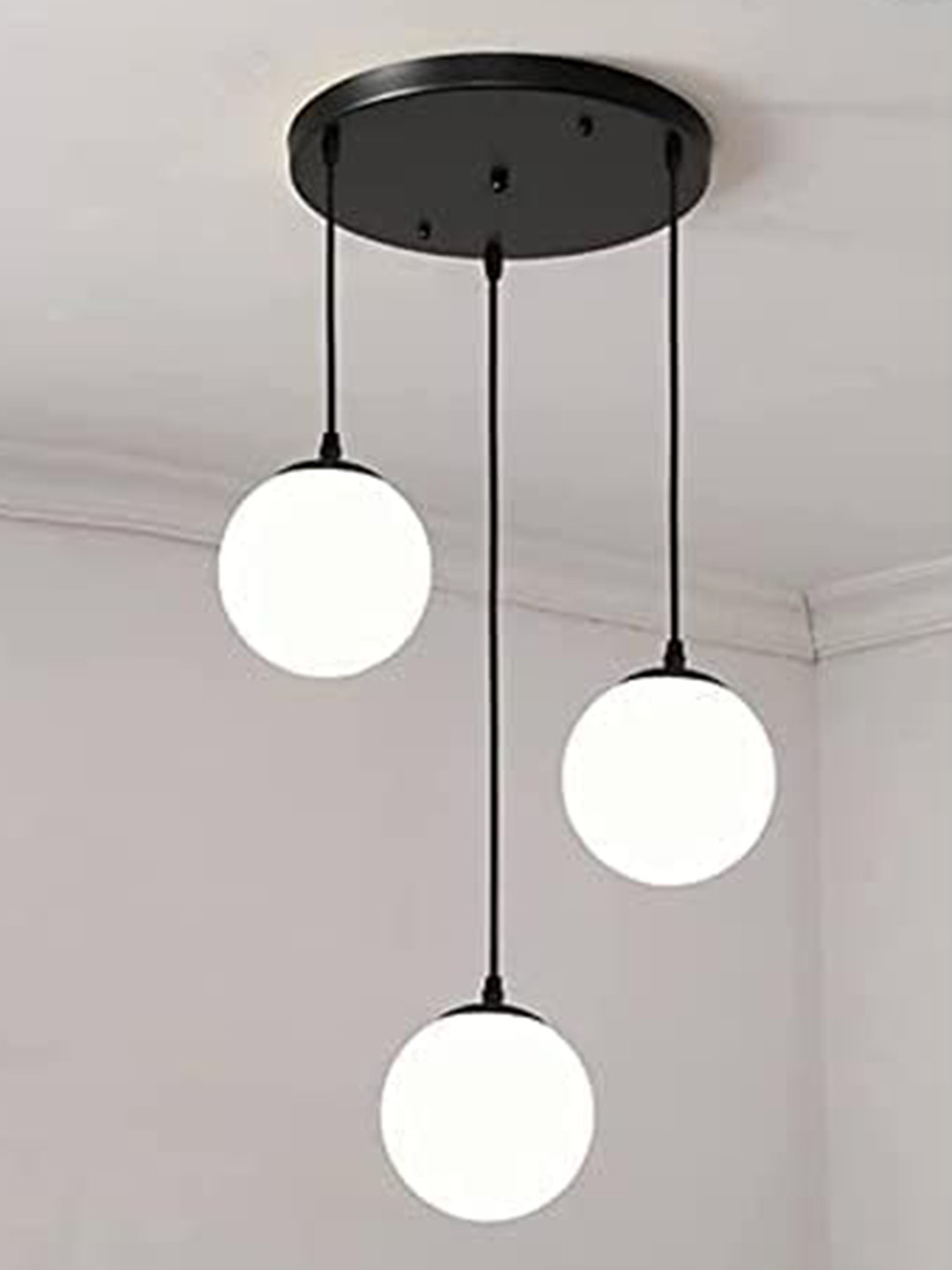 

ADWAIT Black and White Contemporary Glass Ceiling Lamps