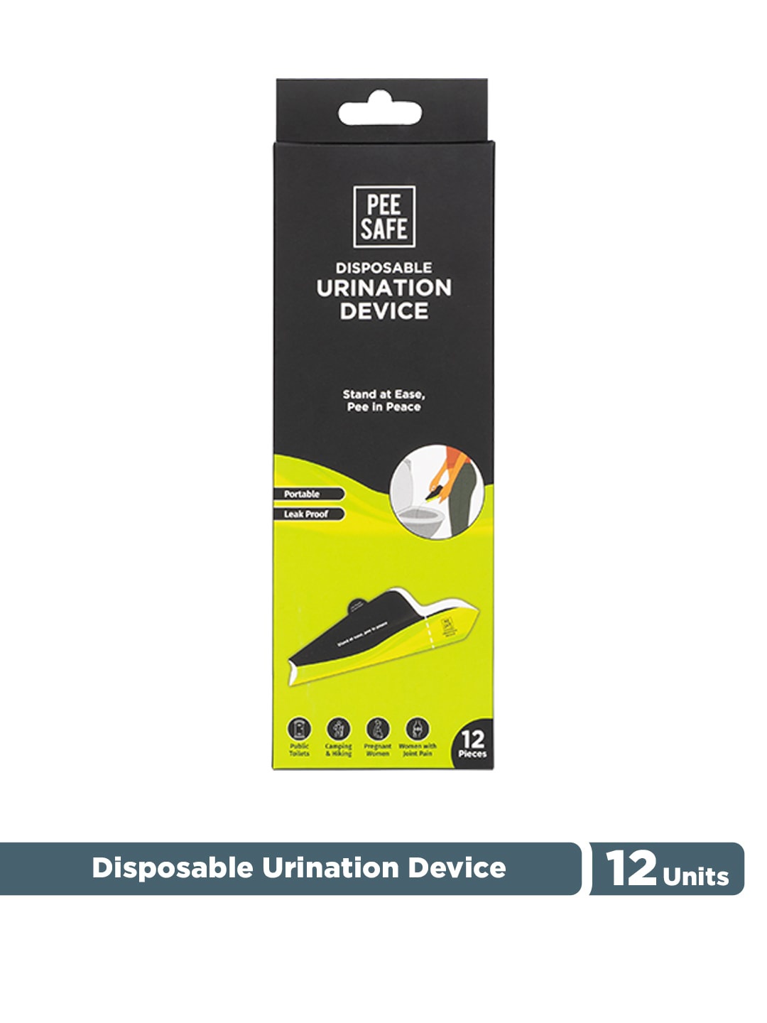 

PEESAFE Foldable & Disposable Urination Device - 12Pcs, Yellow