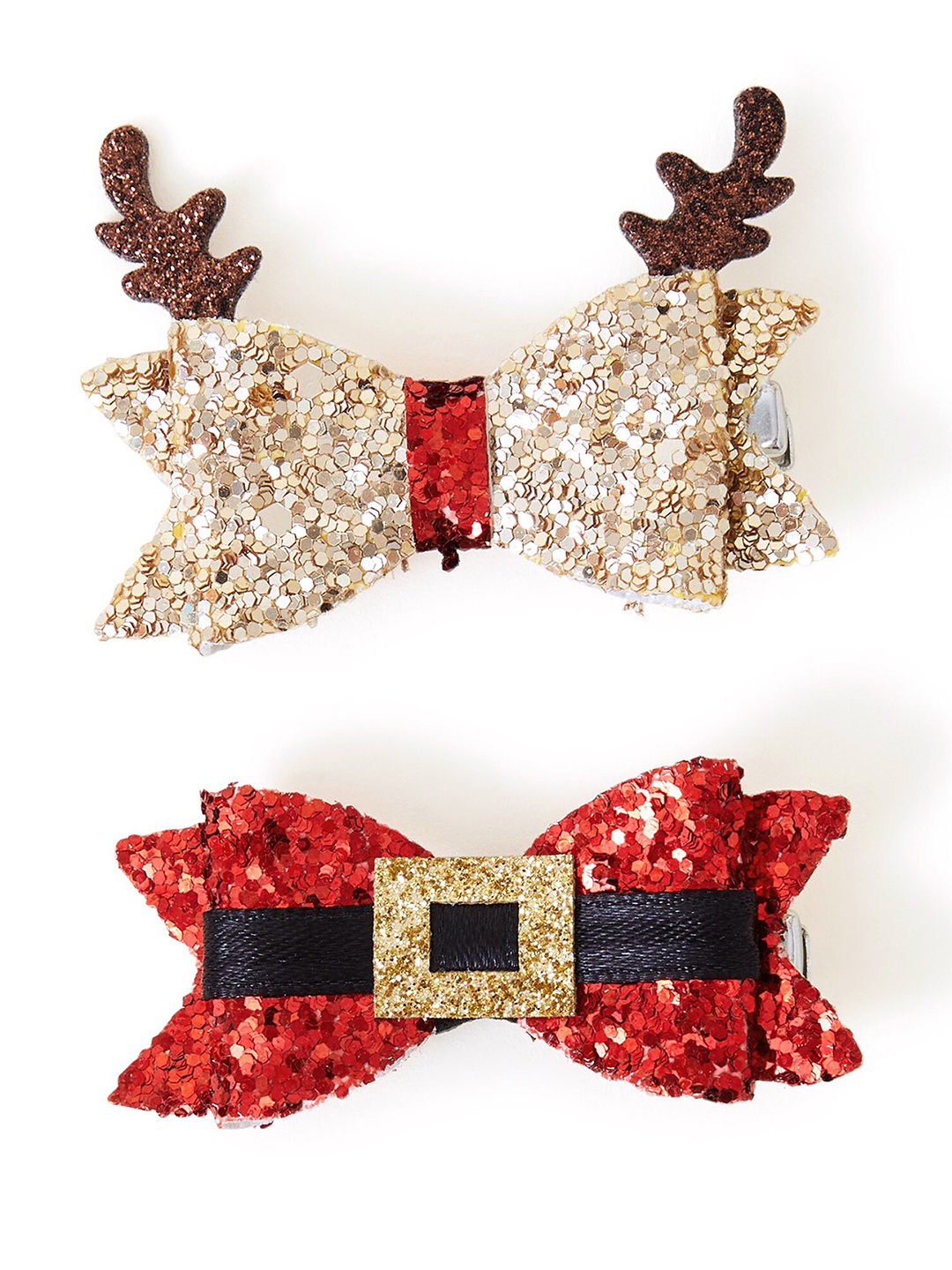 

Accessorize Women Set of 2 Christmas Character Alligator Hair Clip, Red