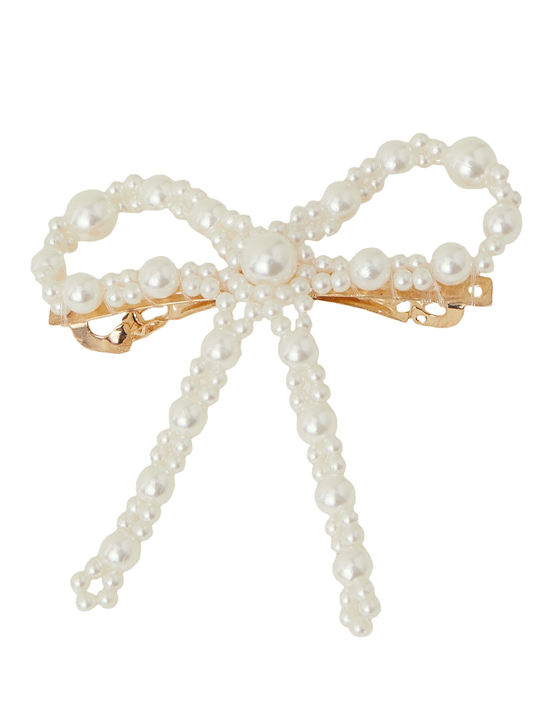 

Accessorize Beaded Alligator Hair Clip, White