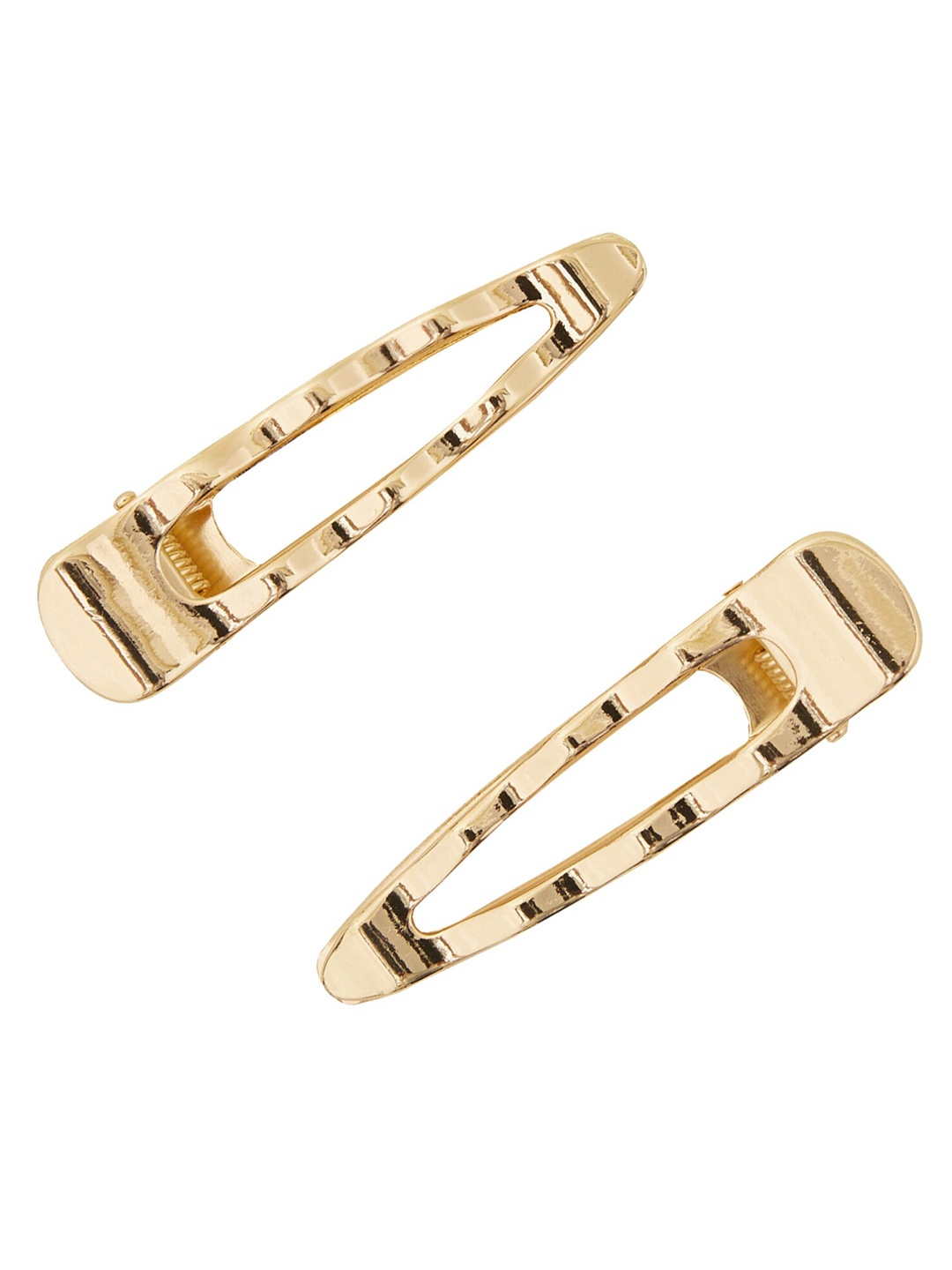 

Accessorize Women Set of 2 Tic Tac Hair Clip, Gold