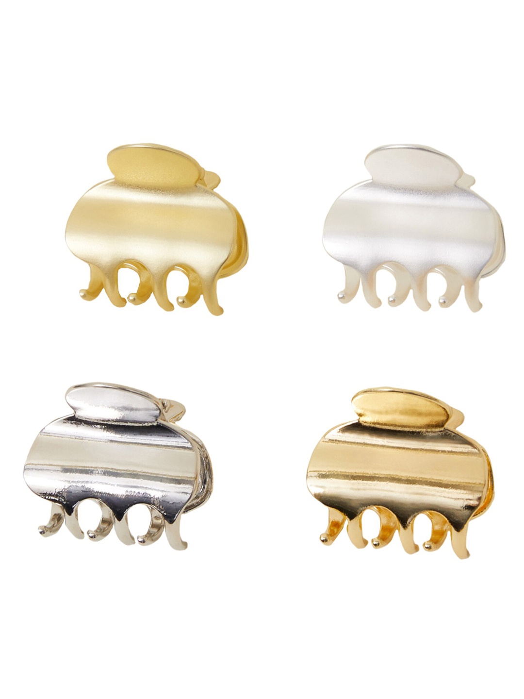

Accessorize Women Set of 4 Claw Clip, White