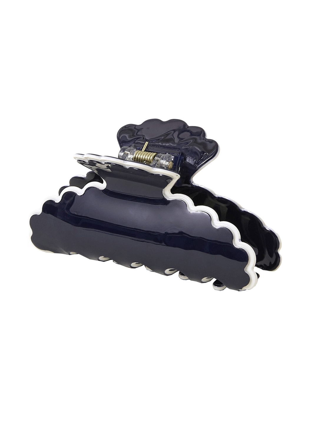 

Accessorize Scallop Claw Clip, Navy blue