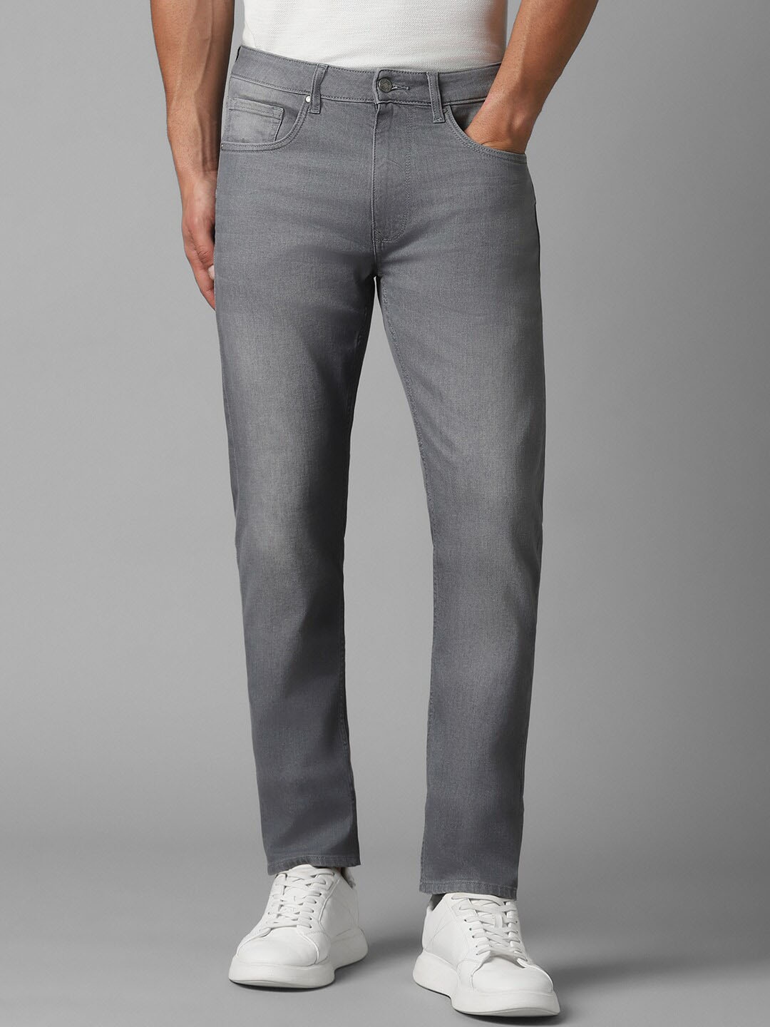 

Louis Philippe Jeans Men Mid-Rise Regular Fit Jeans, Grey