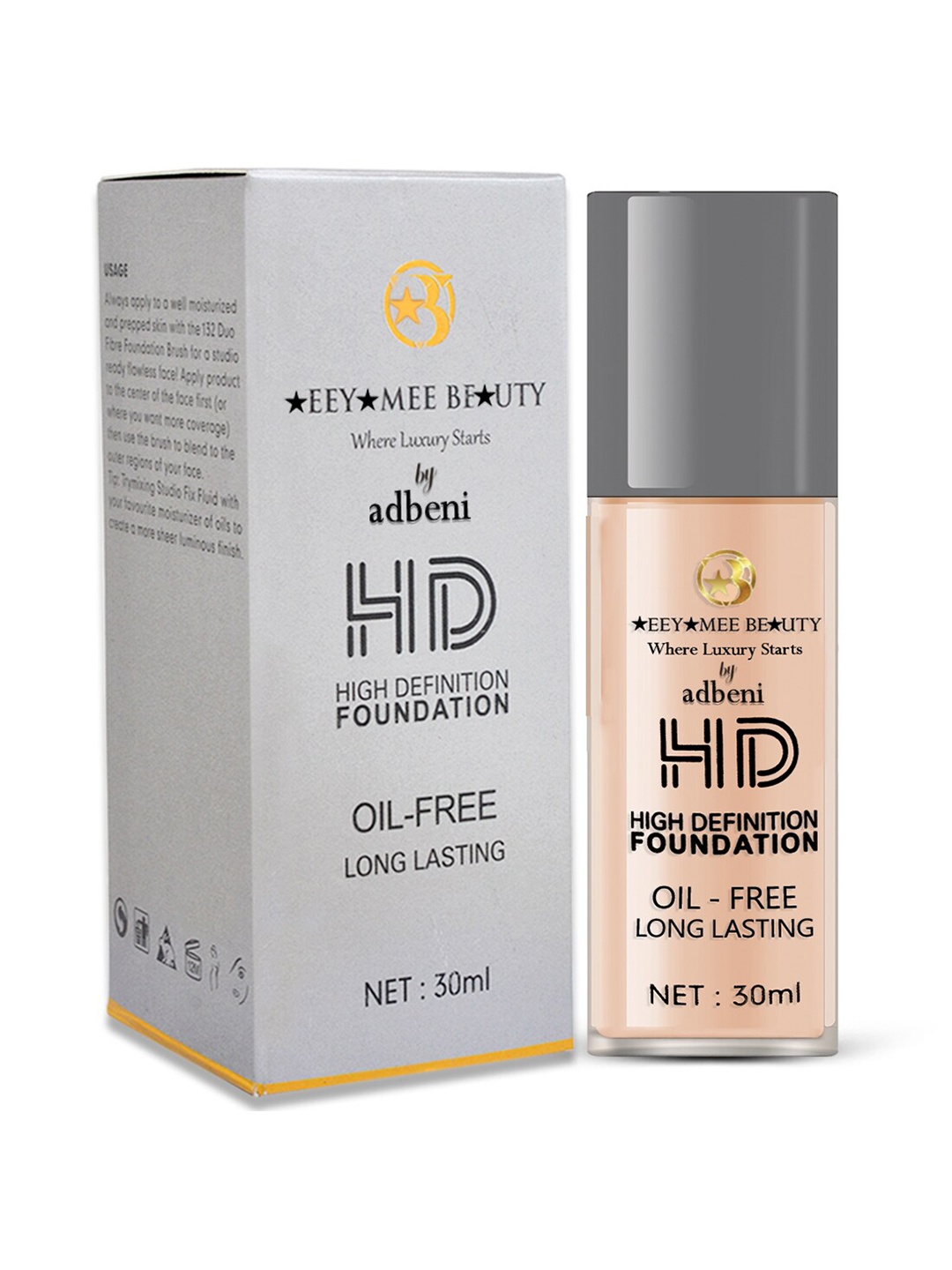 

Adbeni Radiant Glow HD Foundation - 30ml - NC15, Beige