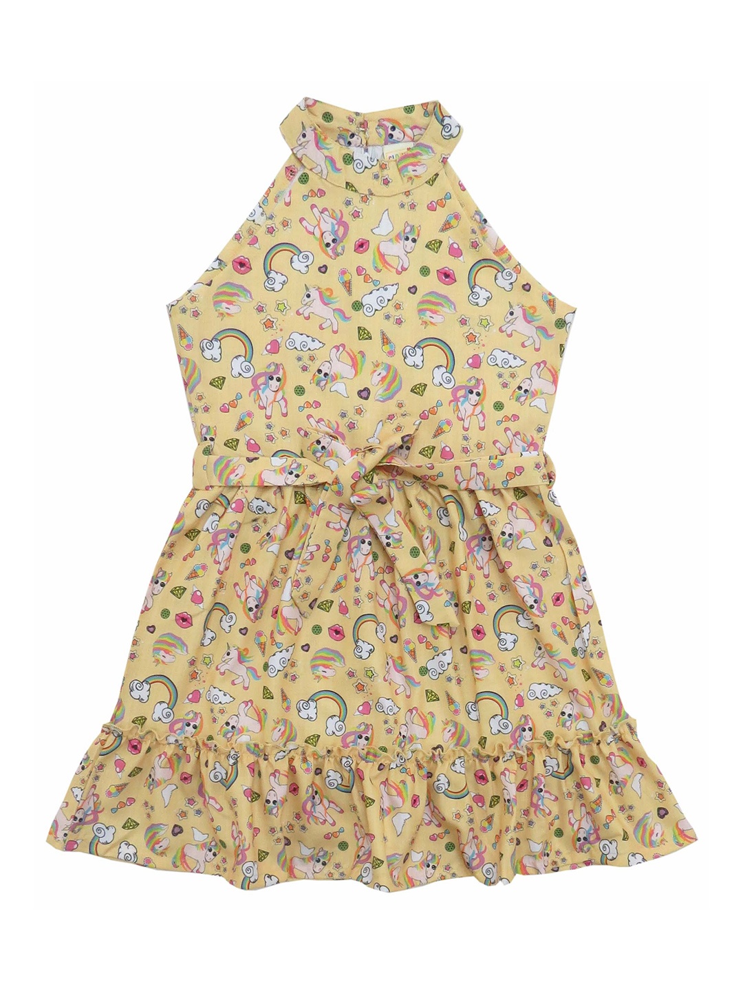

Clothe Funn Floral Printed Fit & Flare Dress, Yellow