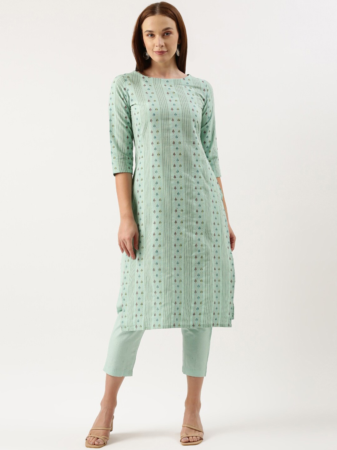 

Shaily Woven Design Regular Kurta with Trouser, Blue
