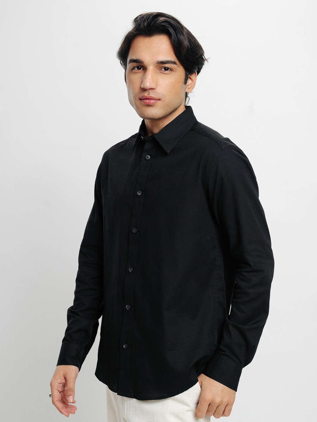 

FREAKINS Regular Fit Casual Shirt, Black