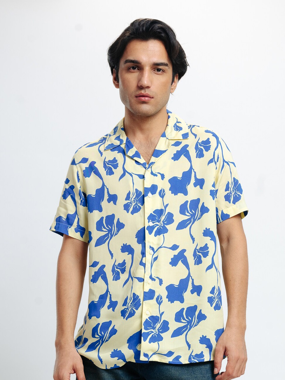 

FREAKINS Floral Printed Casual Shirt, Blue