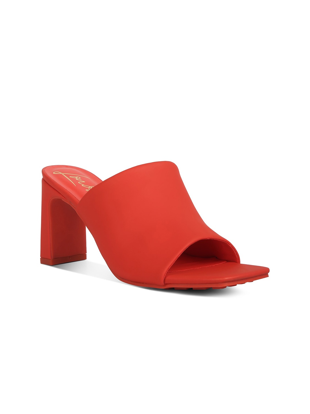 

London Rag Women Solid Block Mules Heels, Coral