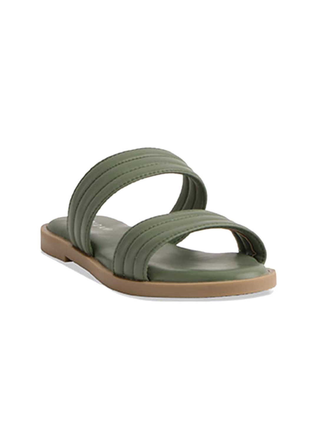 

ERIDANI Open Toe Flats, Green