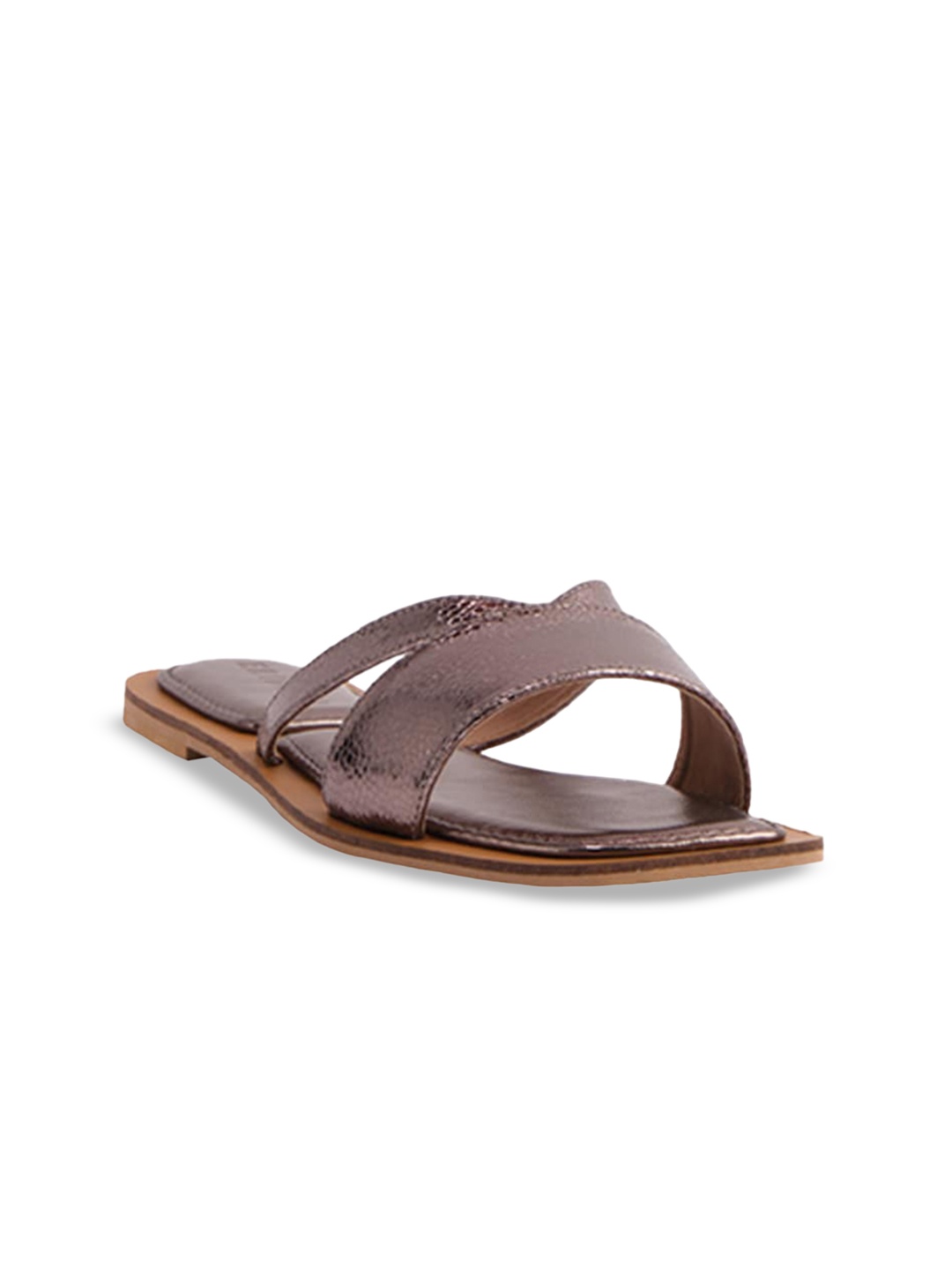 

ERIDANI Open Toe Flats, Grey