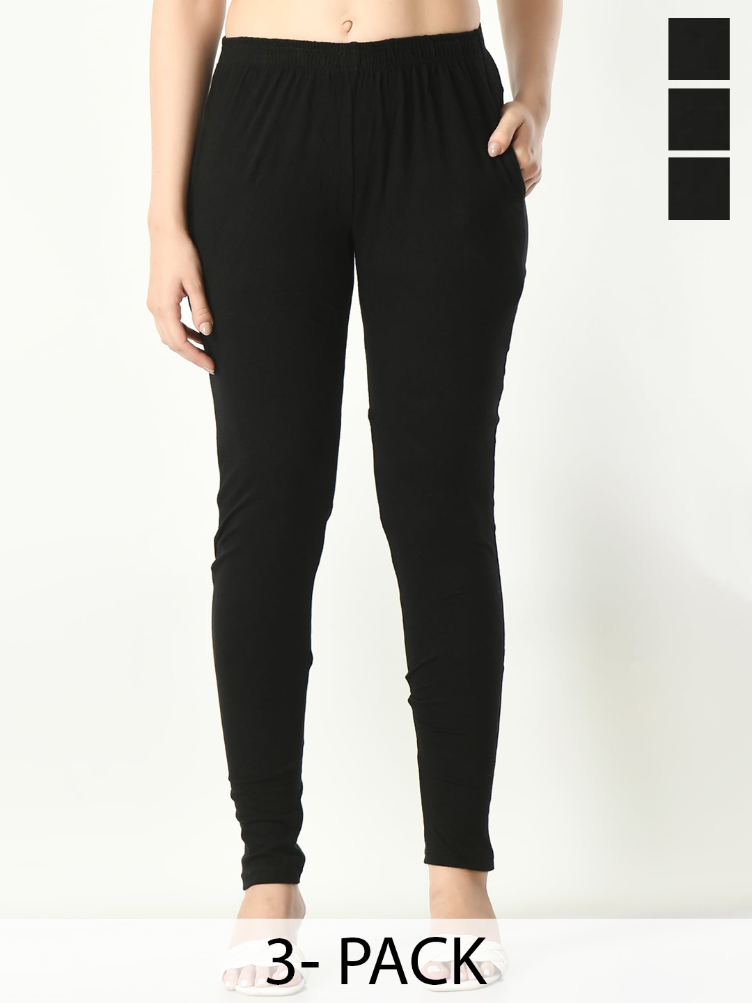 

BAESD Pack Of 3 Ankle Length Leggings, Black
