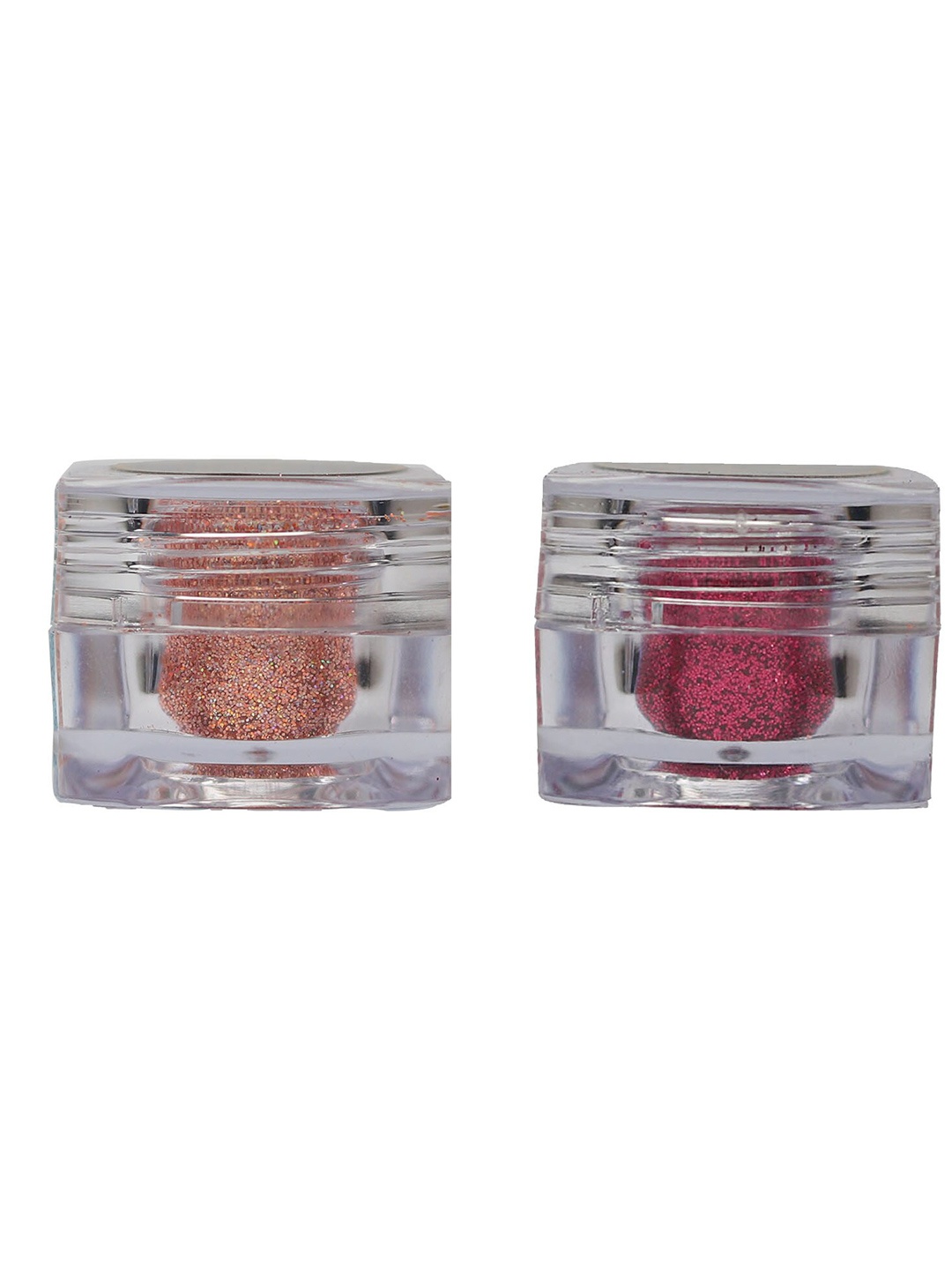 

Veoni BELLE Holographic Set Of 2 HD Glitter Eyeshadow-5g Each-Peach 11-Dark Pink 04