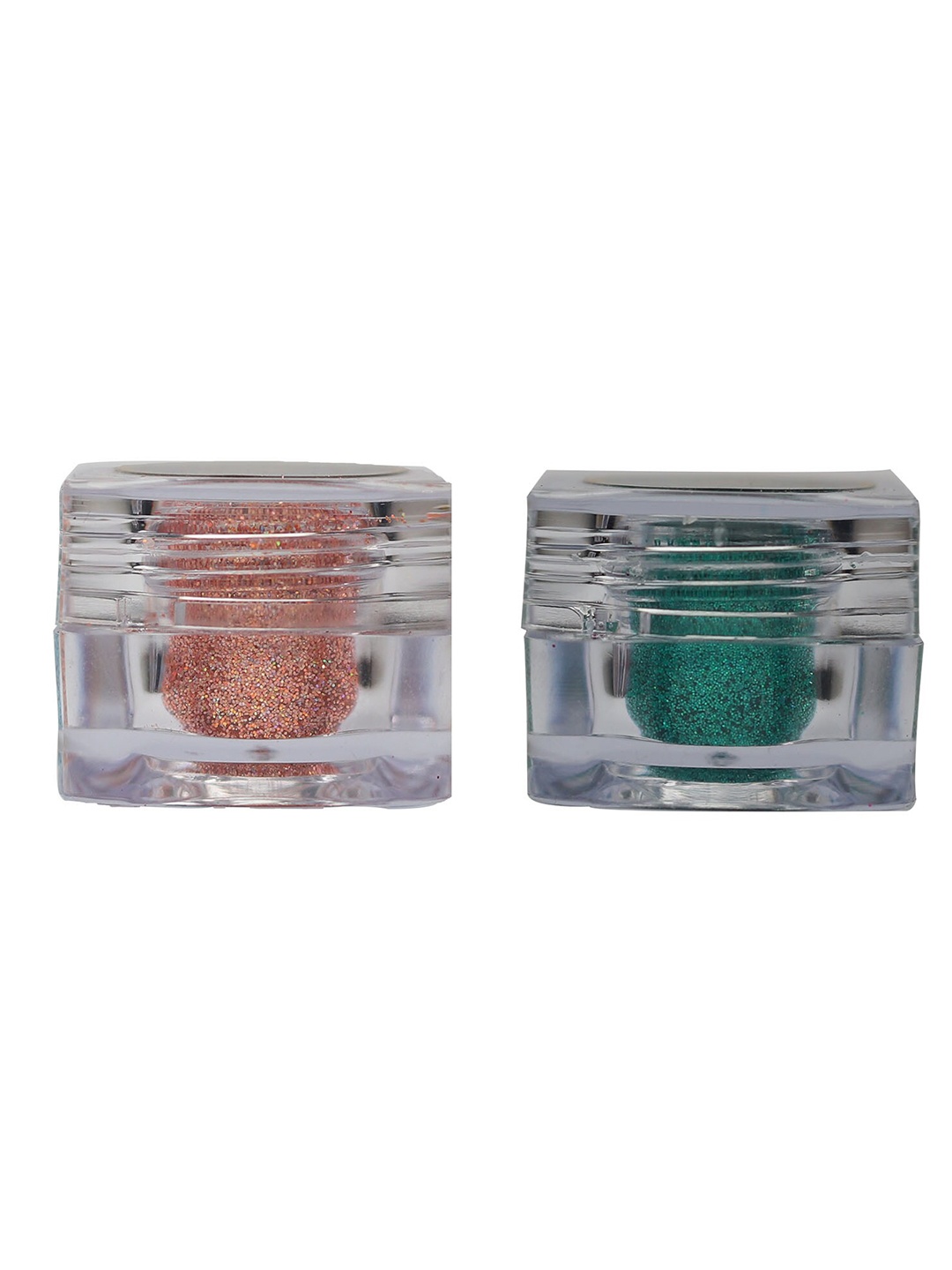 

Veoni BELLE Holographic Set Of 2 HD Glitter Eyeshadow-5g Each-Peach 11-Sea Green 12