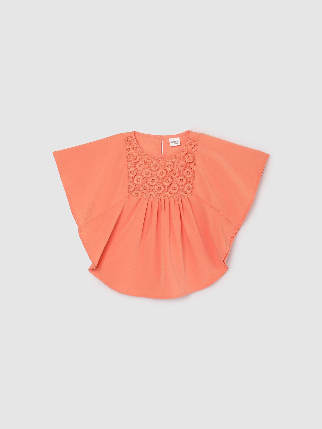 

max Embellished Batwing Sleeve Top, Peach