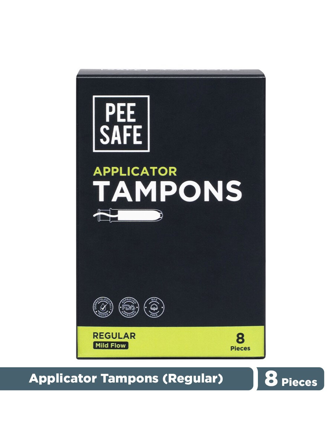 

PEESAFE Applicator Tampons For Regular Flow - 8Pcs, White