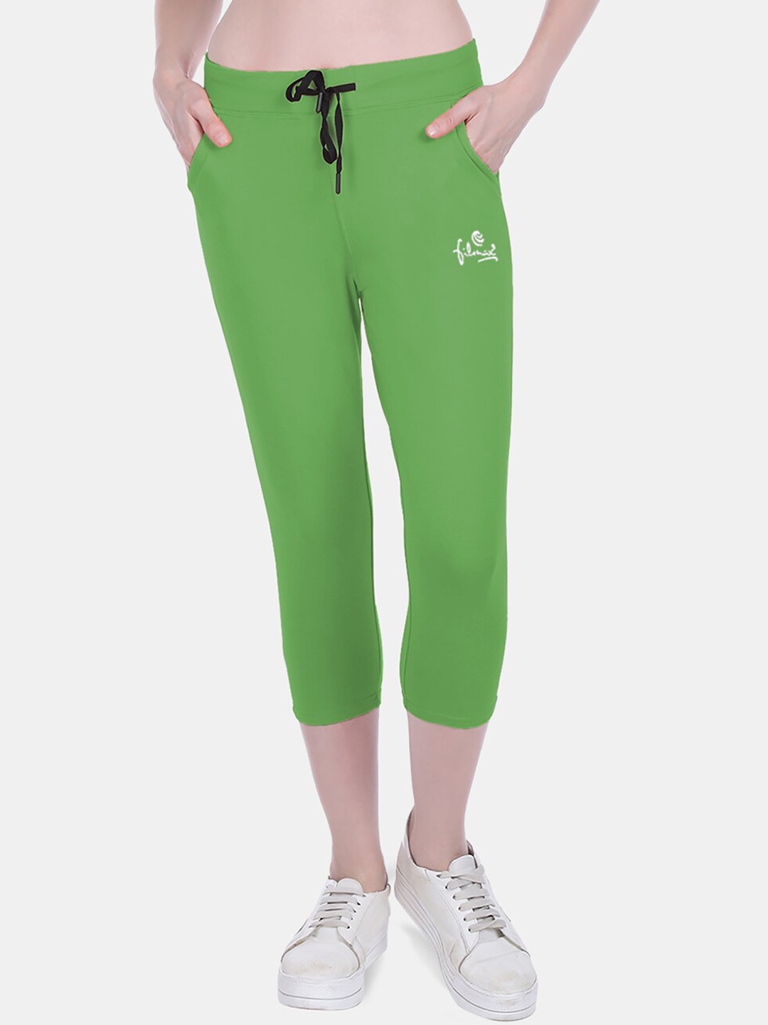 

FILMAX ORIGINALS Women Slim-Fit High-Rise Capris, Green