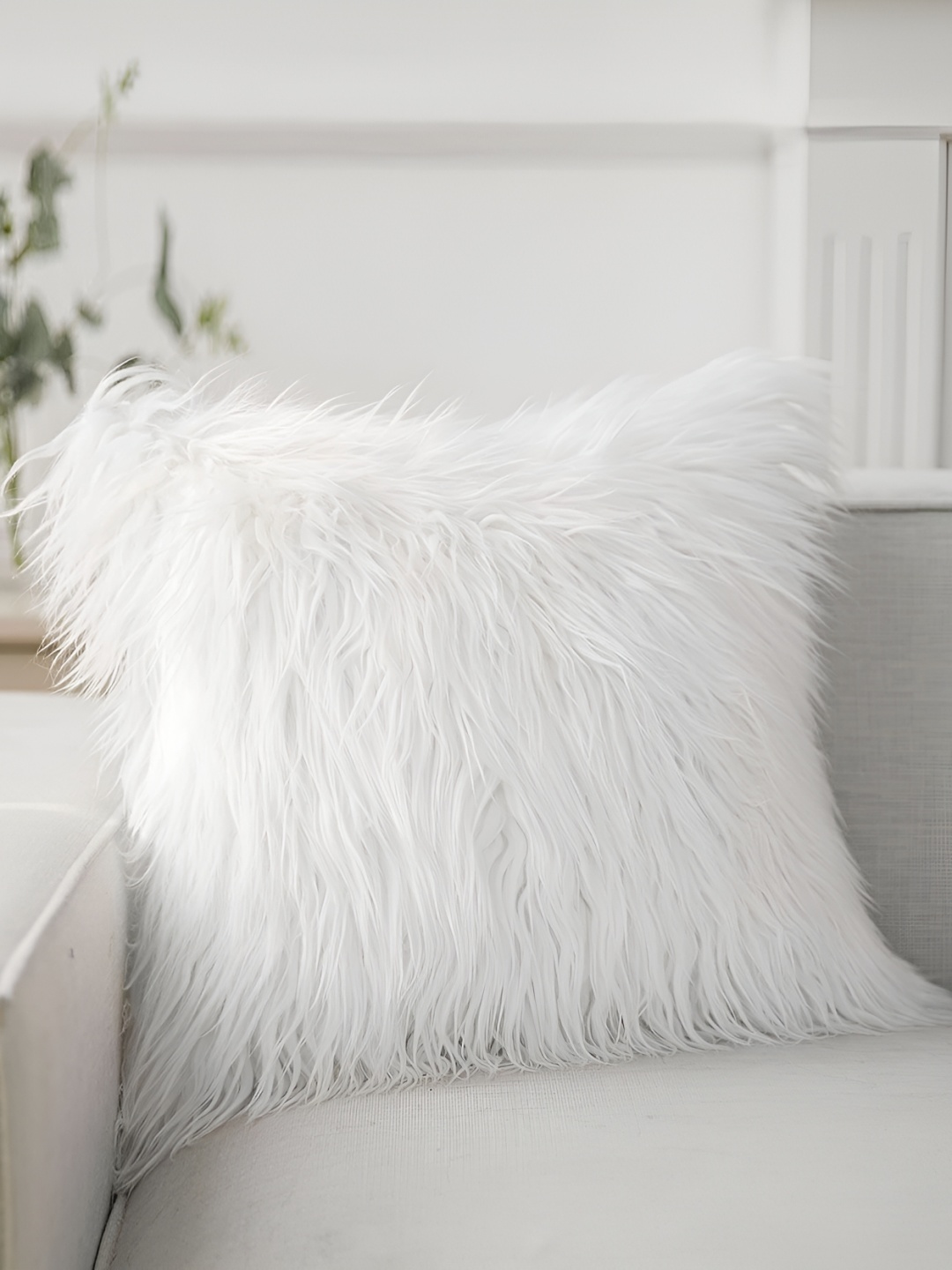 

TANLOOMS White Quirky Square Cushion Covers