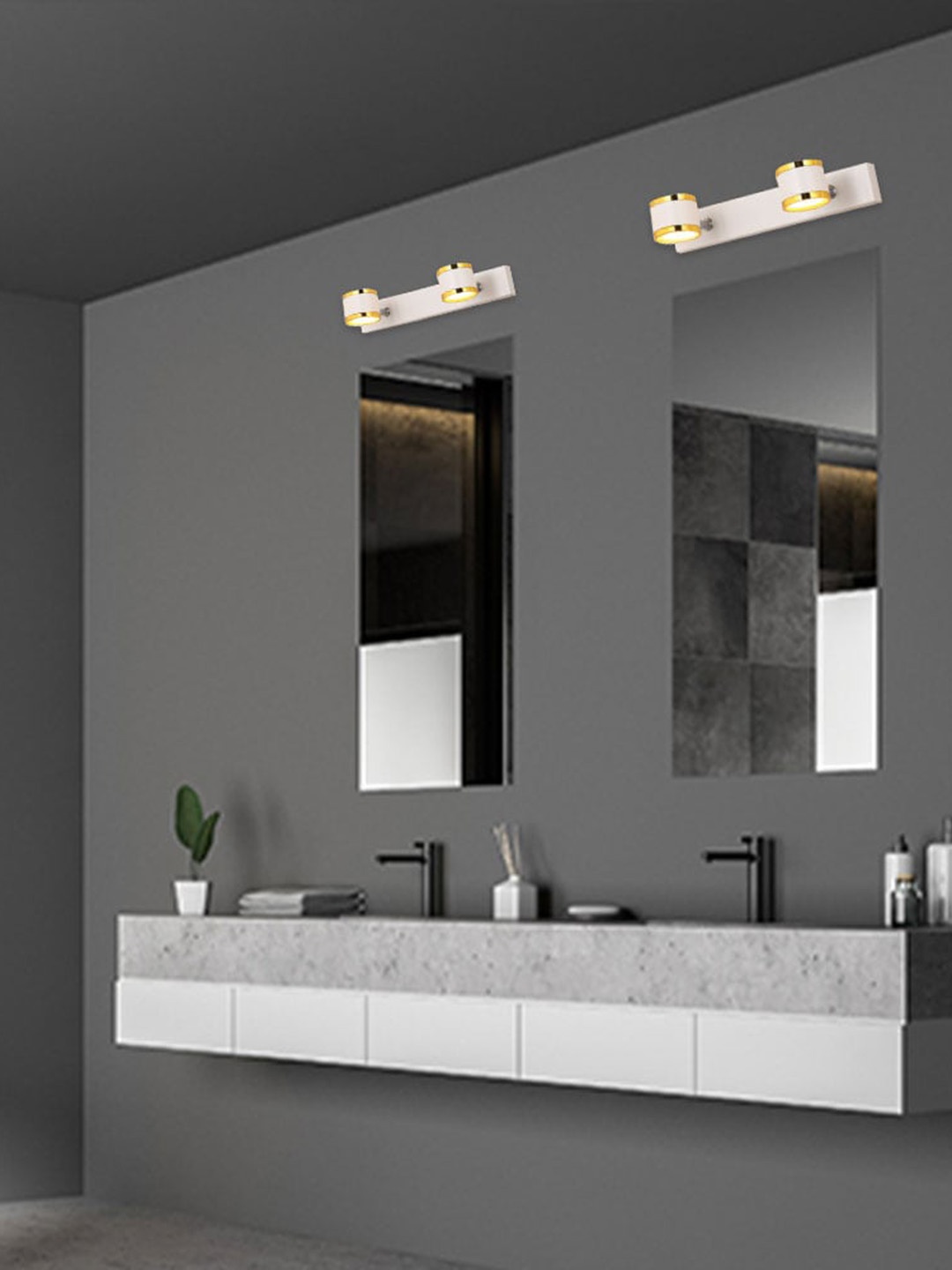 

THE STELLAR KRAFT White Cylindrical Shaped Contemporary Wall Lamp