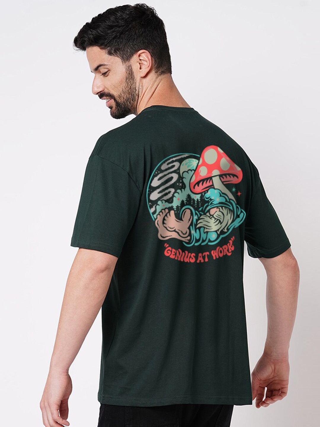 

Wear Your Opinion Graphic Printed Cotton Oversized T-shirt, Green