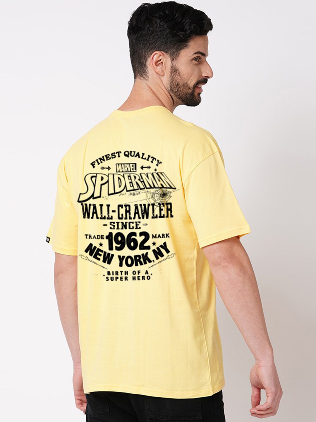 

Wear Your Opinion Typography Printed Cotton Oversized T-shirt, Yellow