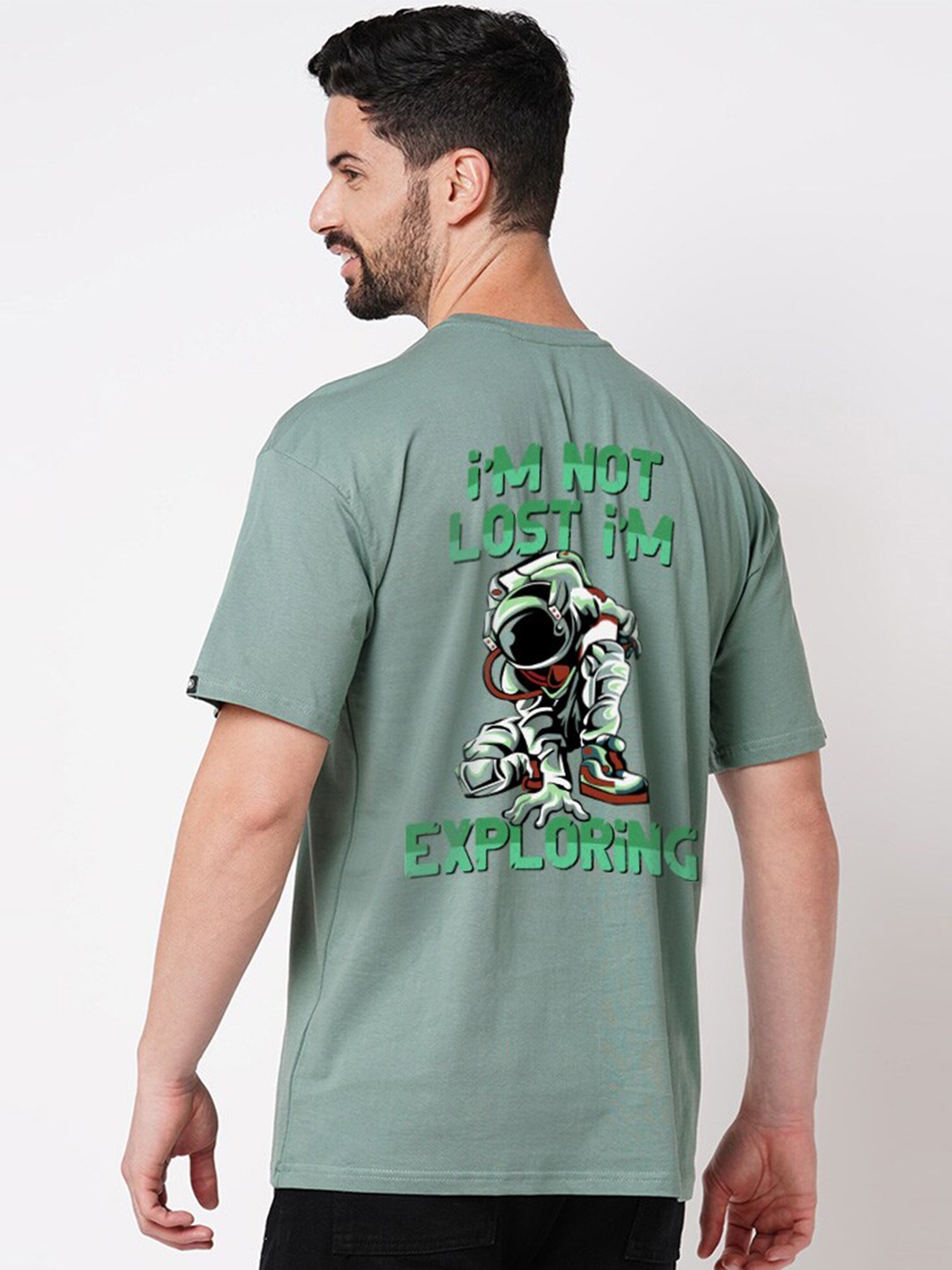 

Wear Your Opinion Graphic Printed Cotton Oversized T-shirt, Lime green