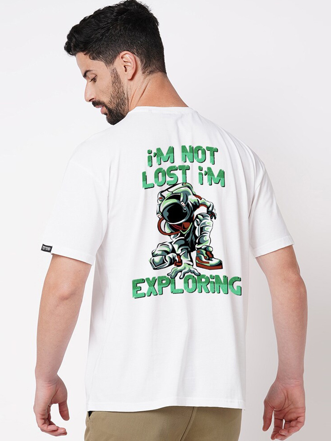 

Wear Your Opinion Graphic Printed Cotton Oversized T-shirt, White
