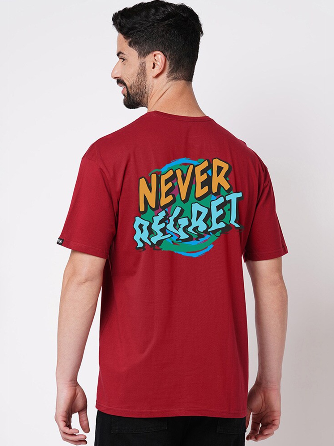 

Wear Your Opinion Men Graphic Printed Oversized Loose Baggy T-shirt, Maroon