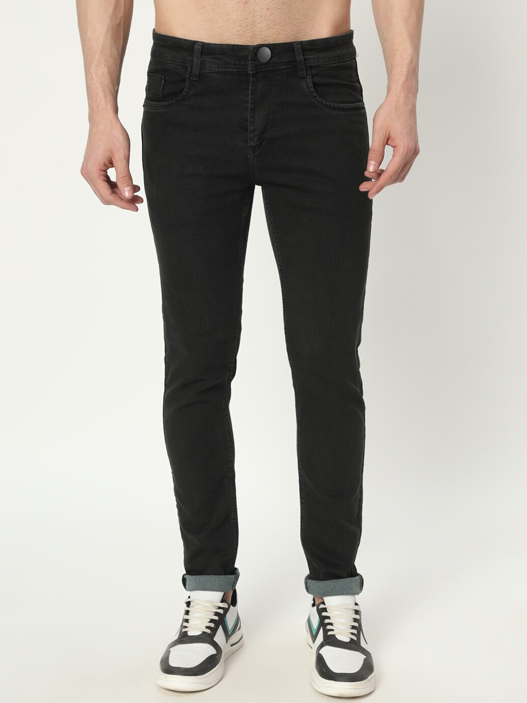 

BAESD Men Jean Skinny Fit Cotton Jeans, Green