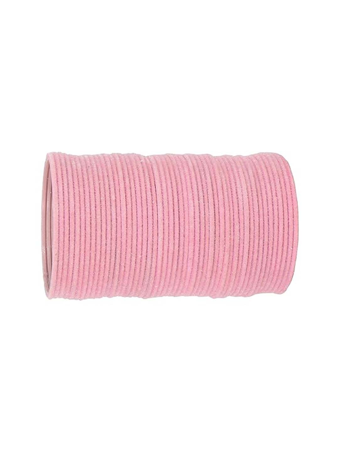 

NMII Set Of 48 Velvet Glossy Finished Bangles, Pink