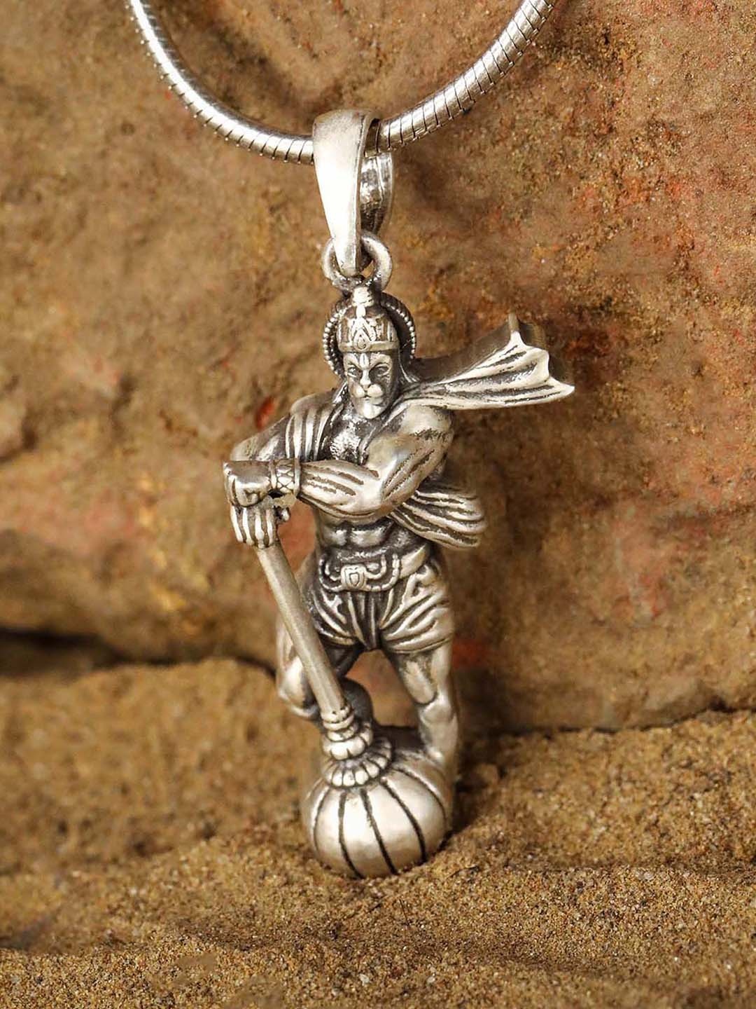 

Unniyarcha 92.5 Silver-Plated Hanuman Pendant